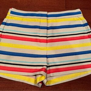 J.Crew Women’s Multi Colored  Striped Shorts Chinos Size 4
